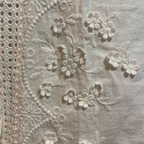 MAJE Roxitane floral-embroidered organic-cotton midi dress Size 34 - Picture 11 of 14